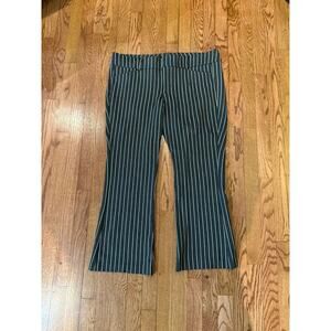 Torrid Pinstripe Pants 16S Black White Stretch Bootcut Career Work